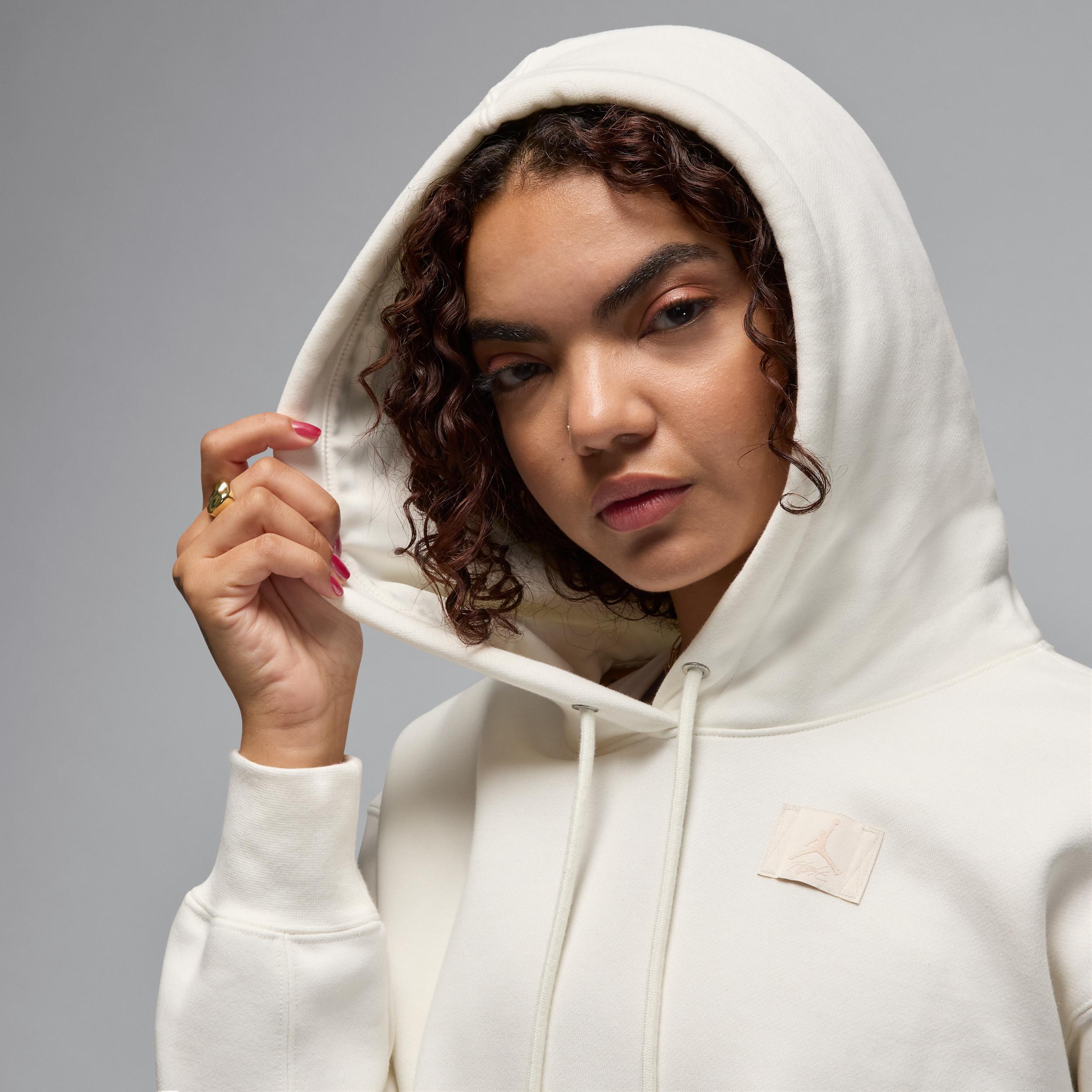 Women's Jordan Flight Fleece Satin-Lined Pullover Hoodie Product Image