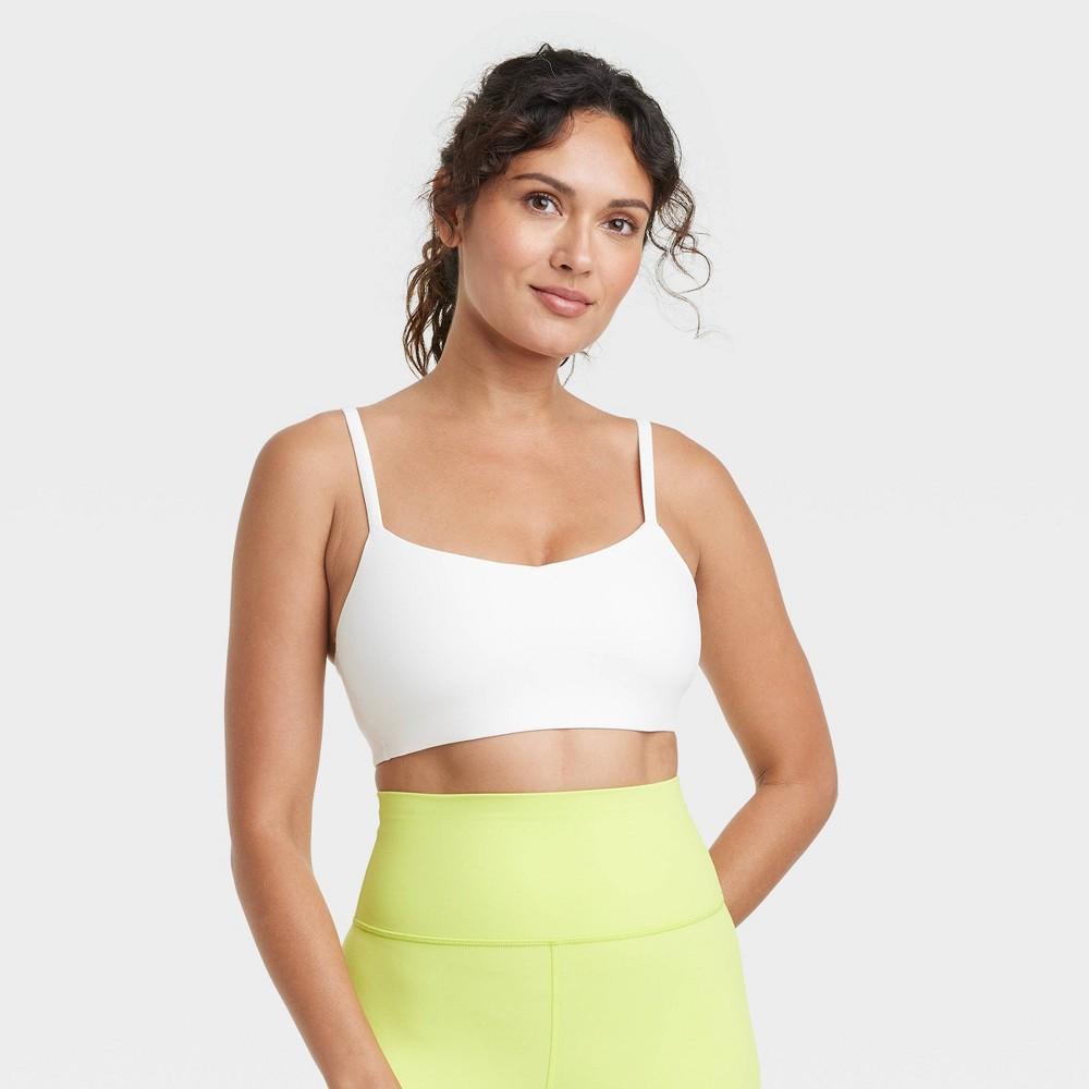 Womens Everyday Soft Light Support Strappy Sports Bra - All In Motion Cream XL Product Image