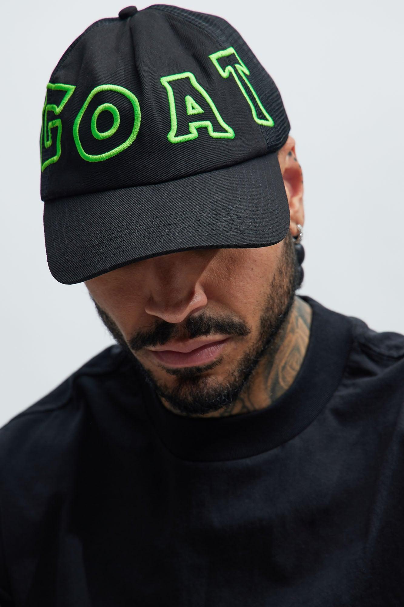 3D GOAT Snapback Hat - Black/Green Product Image