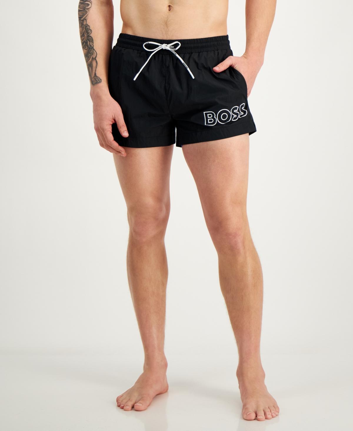 Boss by Hugo Boss Mens Mooneye Outlined Logo Drawstring 3 Swim Trunks Product Image