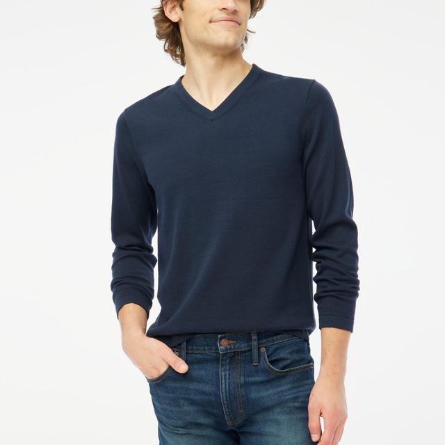 Cotton V-neck sweater-tee Product Image