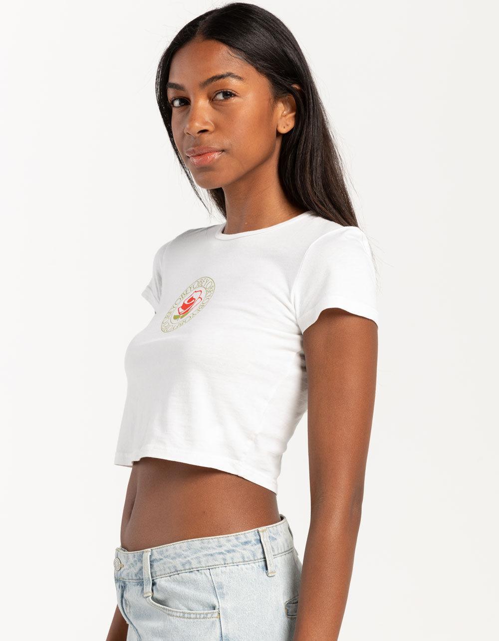 OBEY Rose Studios Womens Fitted Crop Tee Product Image