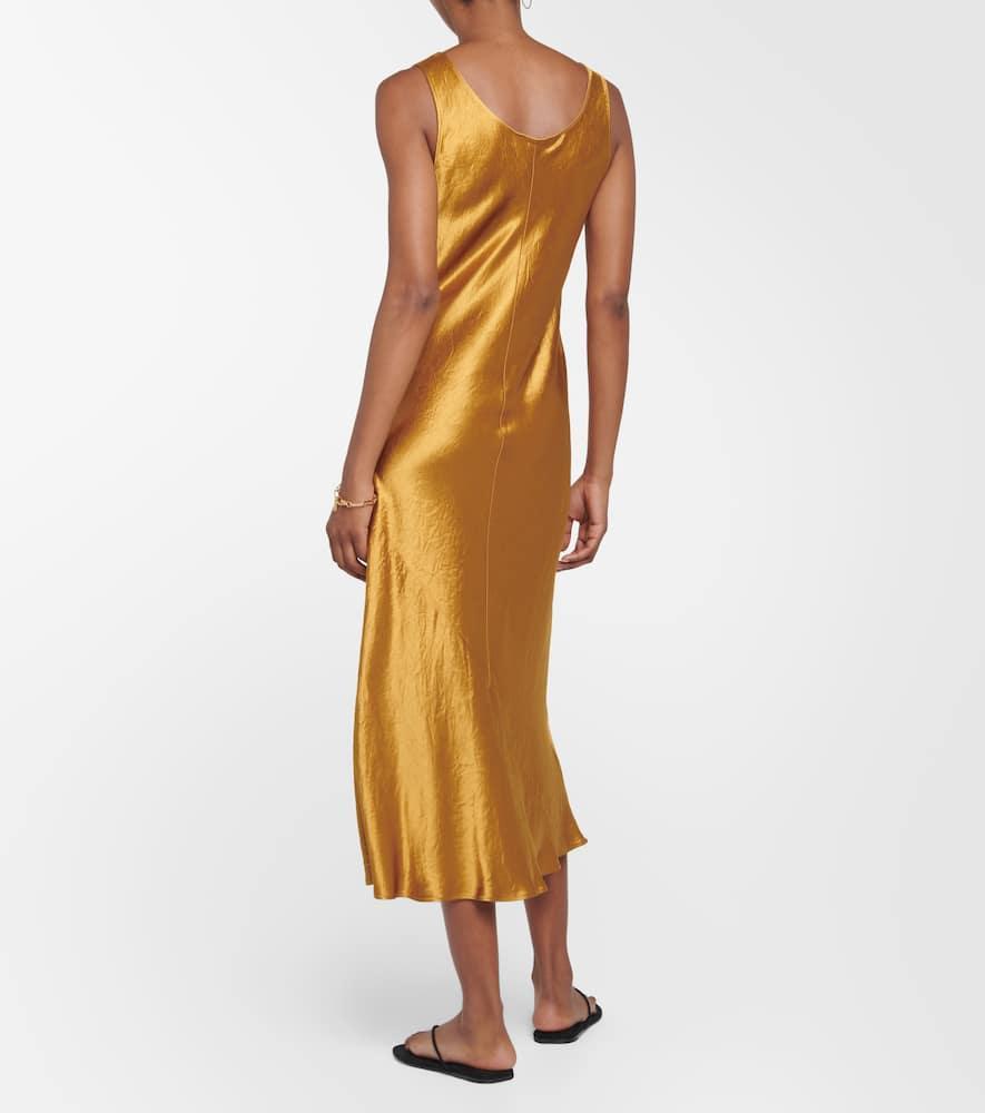 MAX MARA Leisure Talete Satin Slip Dress In Yellow Product Image