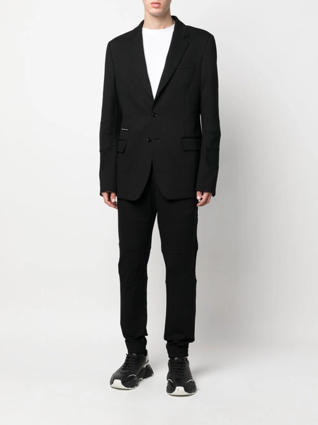 PHILIPP PLEIN Cuffed Single-breasted Suit In Schwarz Product Image