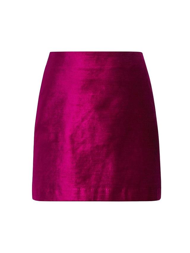 Womens Ohemia Cotton-Blend Velvet Miniskirt Product Image