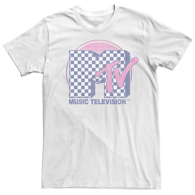 Mens MTV Faded Checkered Logo Short Sleeve Tee Product Image