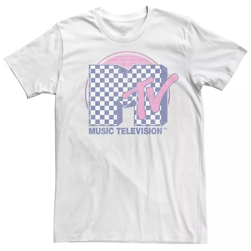 Mens MTV Faded Checkered Logo Short Sleeve Tee Product Image