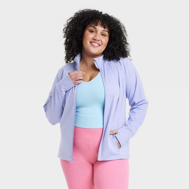 Womens Full Zip Jacket - All In Motion Lilac Purple 2X Product Image