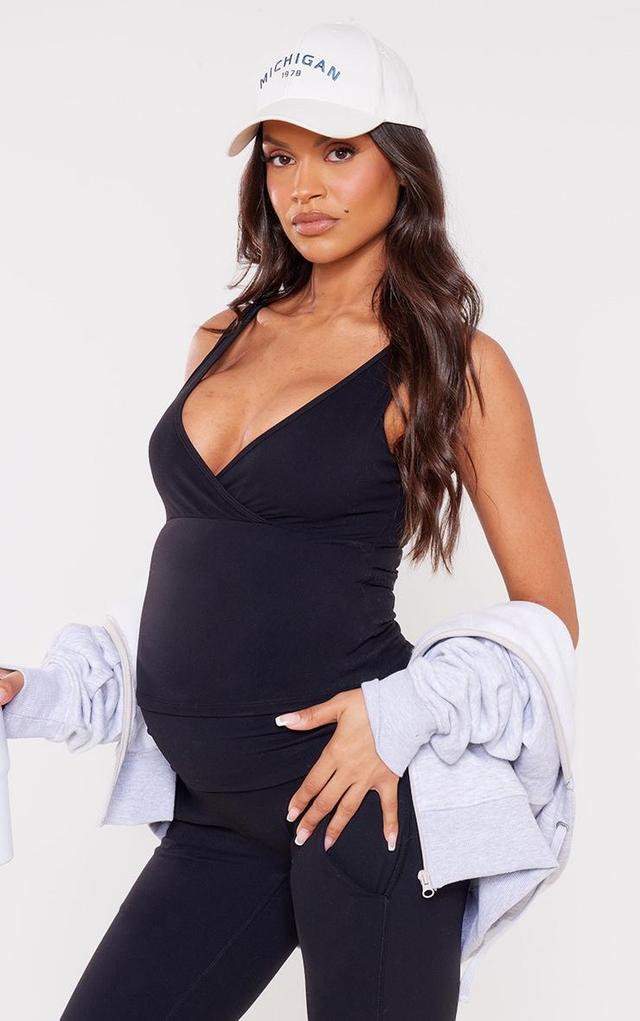 Maternity Black Snatched Sculpt Tank Top Product Image