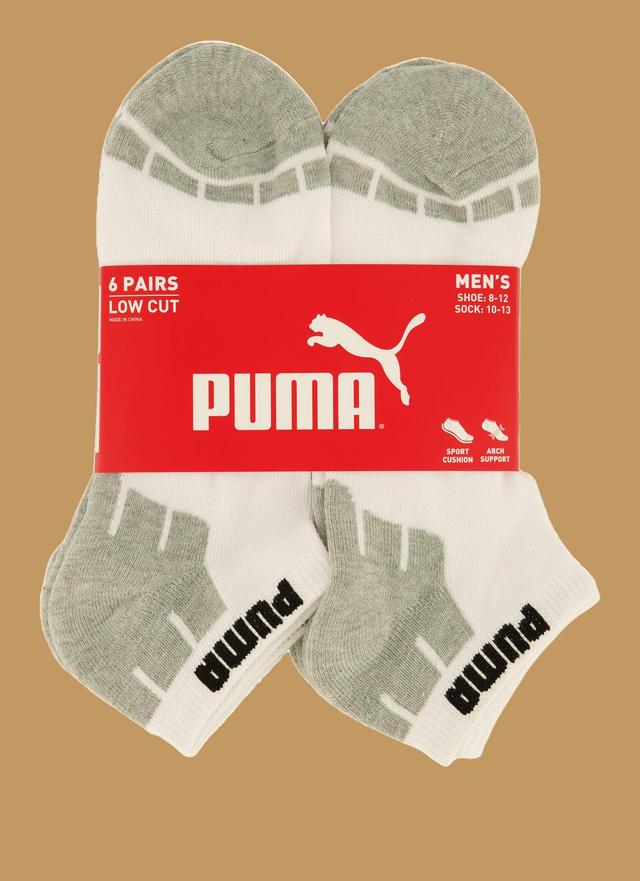 Mens Puma Low Cut Socks 6 Pairs Male Product Image