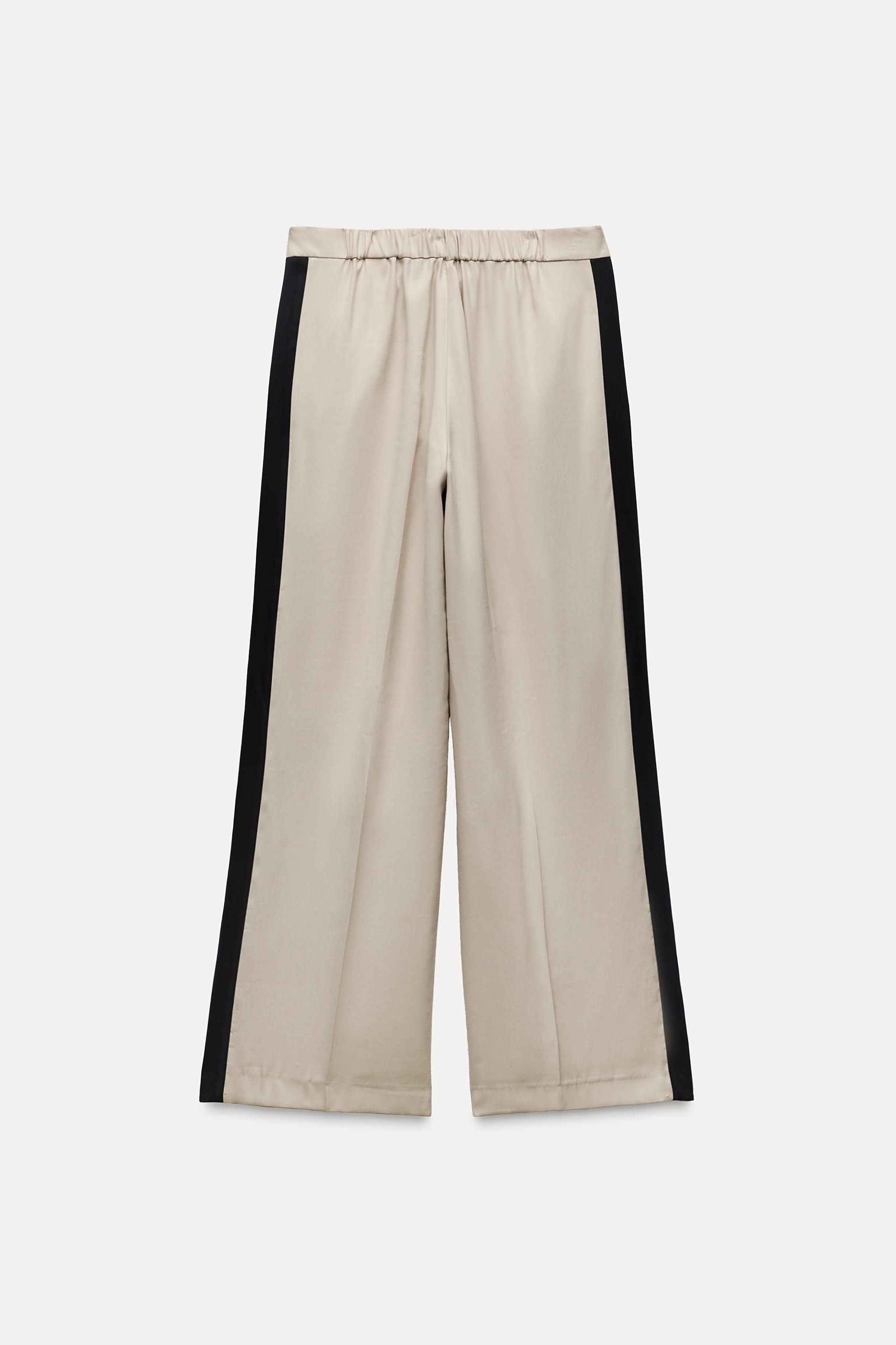 FLOWY PANTS WITH SIDE STRIPE Product Image