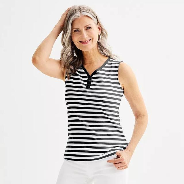 Womens Croft & Barrow V-Neck Tank Top Product Image