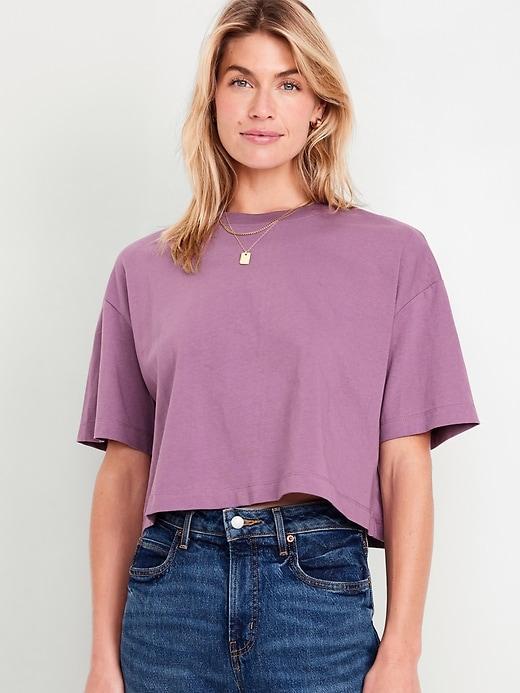 Vintage Oversized Crop T-Shirt Product Image