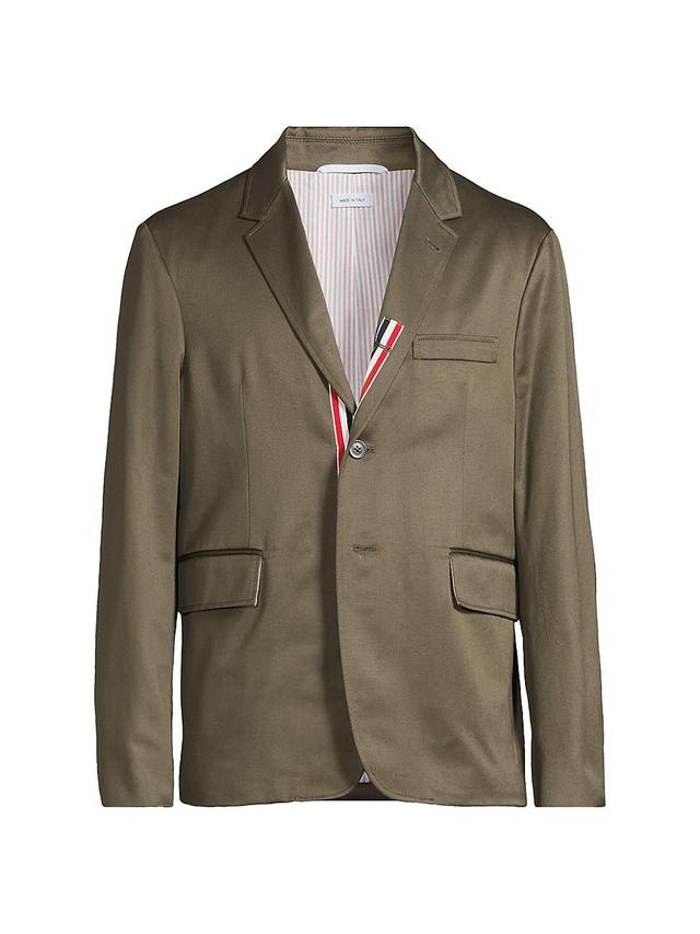 Mens Unconstructed Cotton Two-Button Blazer Product Image