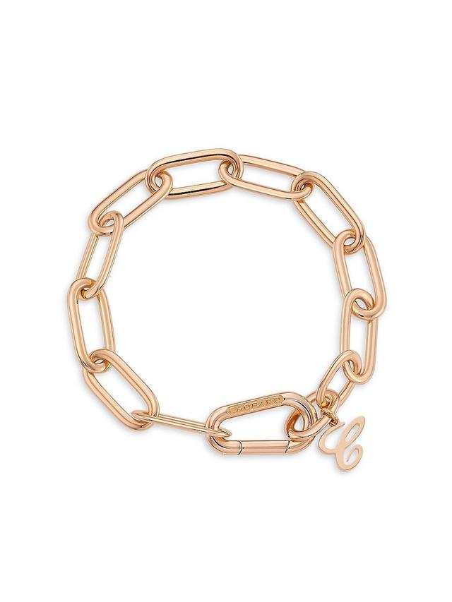 Womens Les Chaines 18K Rose Gold Paper-Clip Chain Bracelet - Rose Gold - Rose Gold Product Image