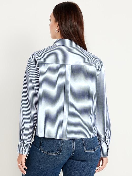 Button-Down Crop Shirt Product Image