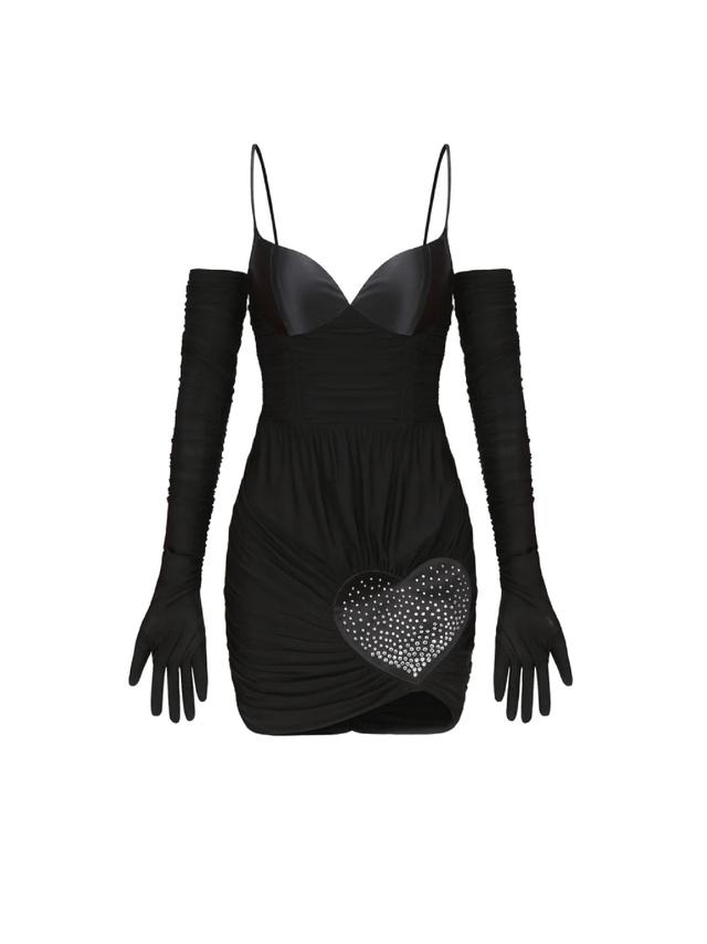 Angelina Silk Dress (Black) (Final Sale) Product Image