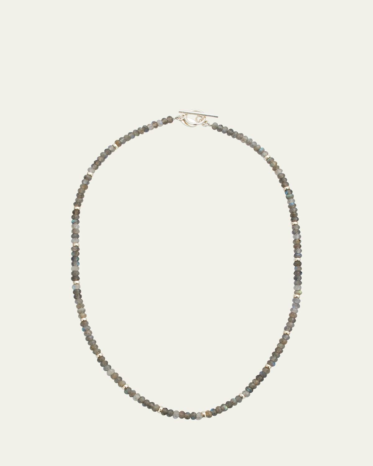 Mens Labradorite Beaded Necklace Product Image