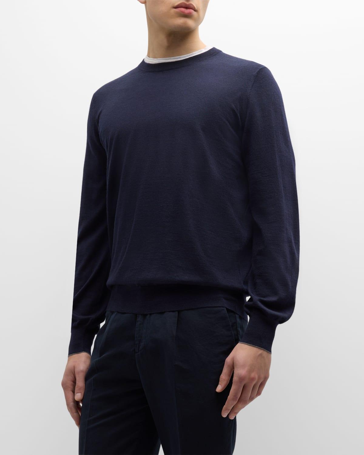 Mens Wool-Cashmere Crewneck Sweater Product Image