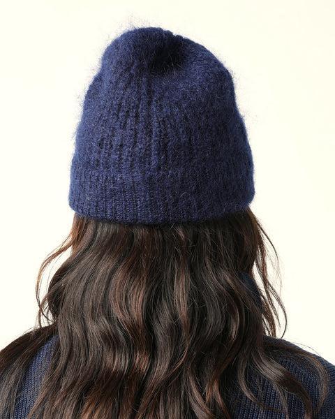 Mohair Beanie - Navy Product Image