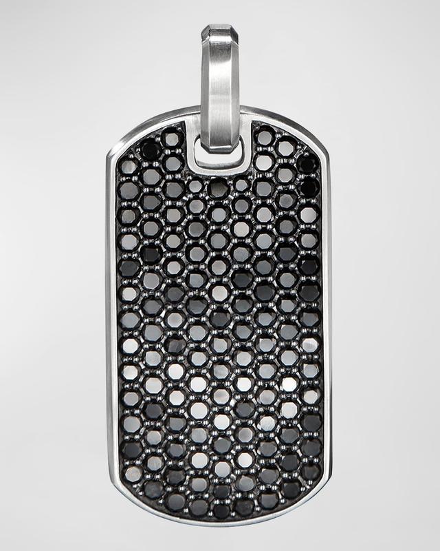 Mens Streamline Tag with Pav Black Diamonds Product Image