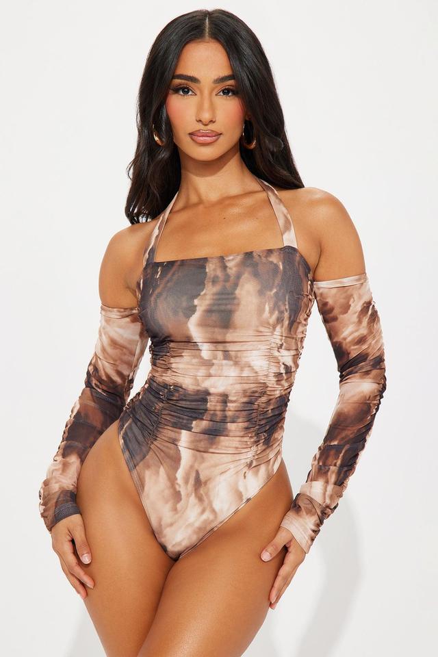 Best Interest Mesh Bodysuit - Brown/combo Product Image