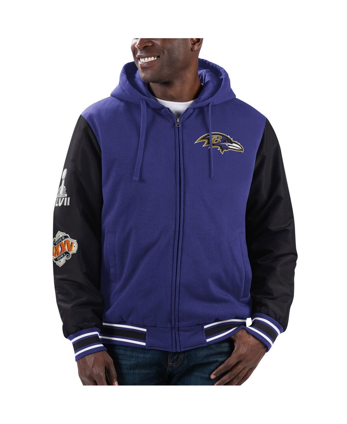 Mens G-III Sports by Carl Banks Purple/Black Baltimore Ravens Player Option Full-Zip Hoodie Product Image