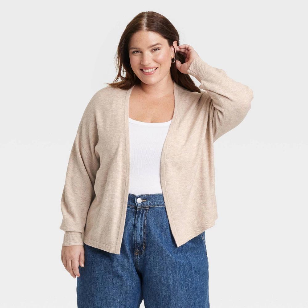 Womens Sweater Cardigan - Universal Thread Tan XXL Product Image