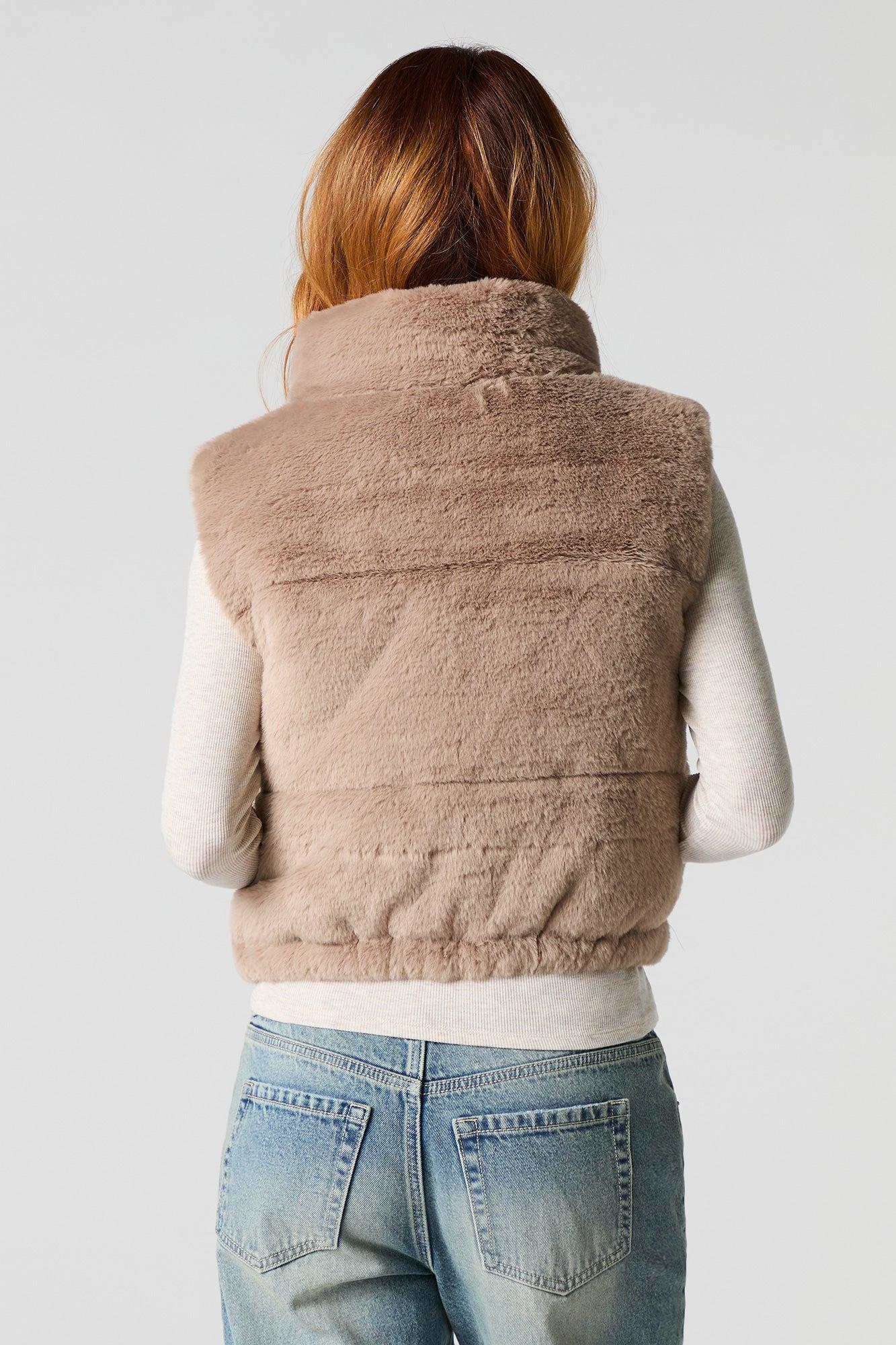 Faux Fur Puffer Vest Female product image