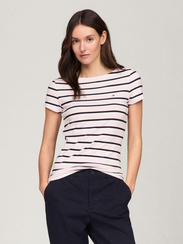 Tommy Hilfiger Women's Stripe Boatneck T-Shirt Product Image