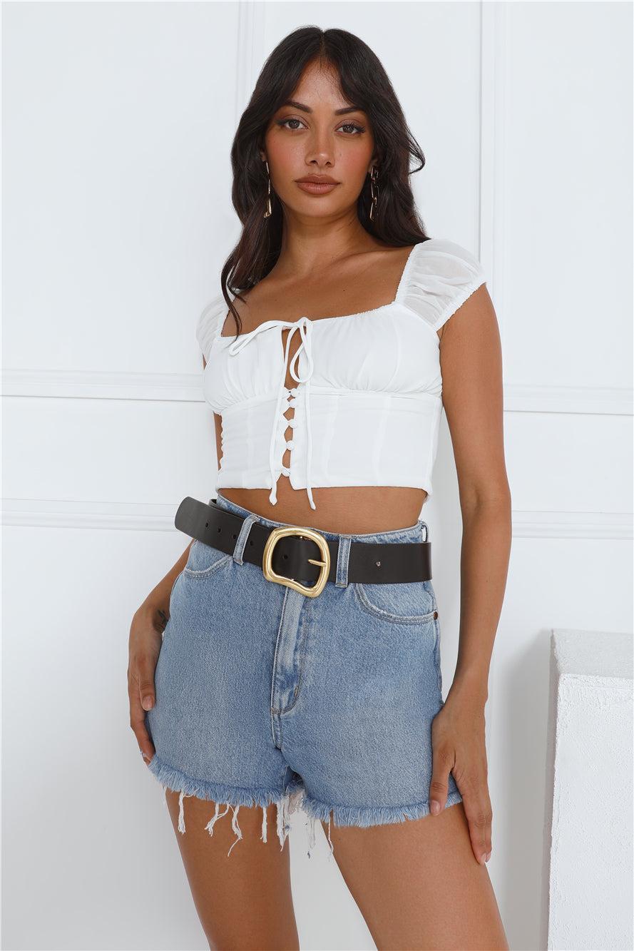 Sweetness Crop Top White Product Image