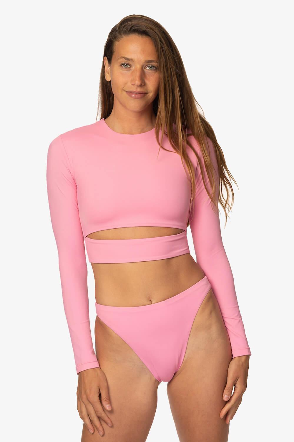 Taranaki Long Sleeved Crop Cut-Out Rashie - Dazzle Product Image