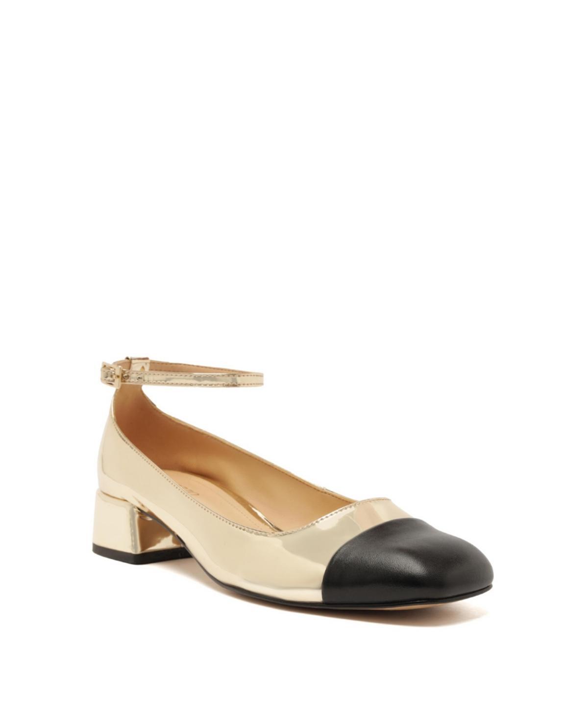 Arezzo Womens Chloe Ankle Strap Low Block Heel Pumps Product Image