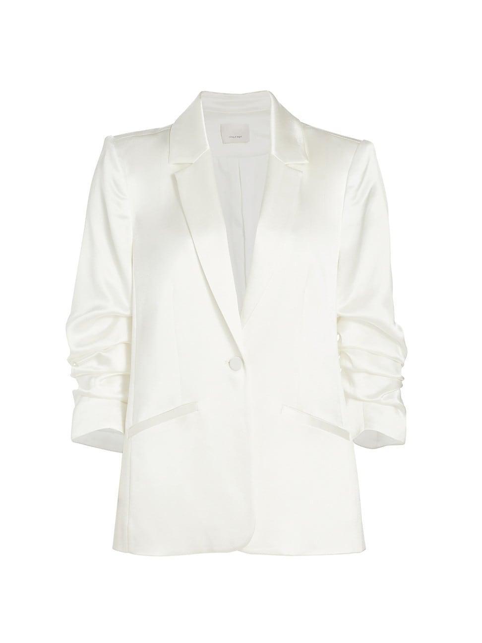 Womens Kylie Notched Satin Single-Button Blazer Product Image