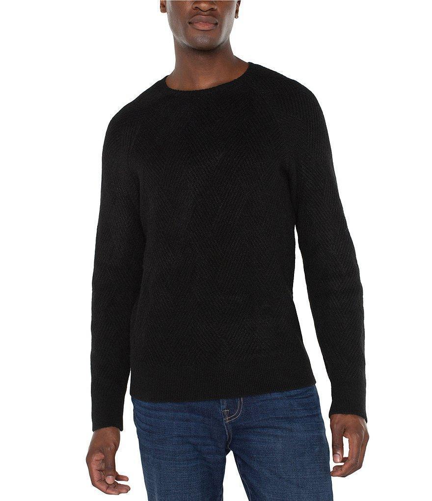 Liverpool Los Angeles Long Sleeve Textured Knit Sweater Product Image