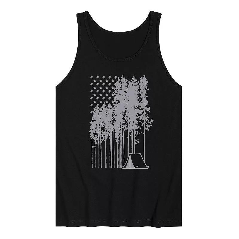 Mens Camp Pines American Flag Tank Top Product Image