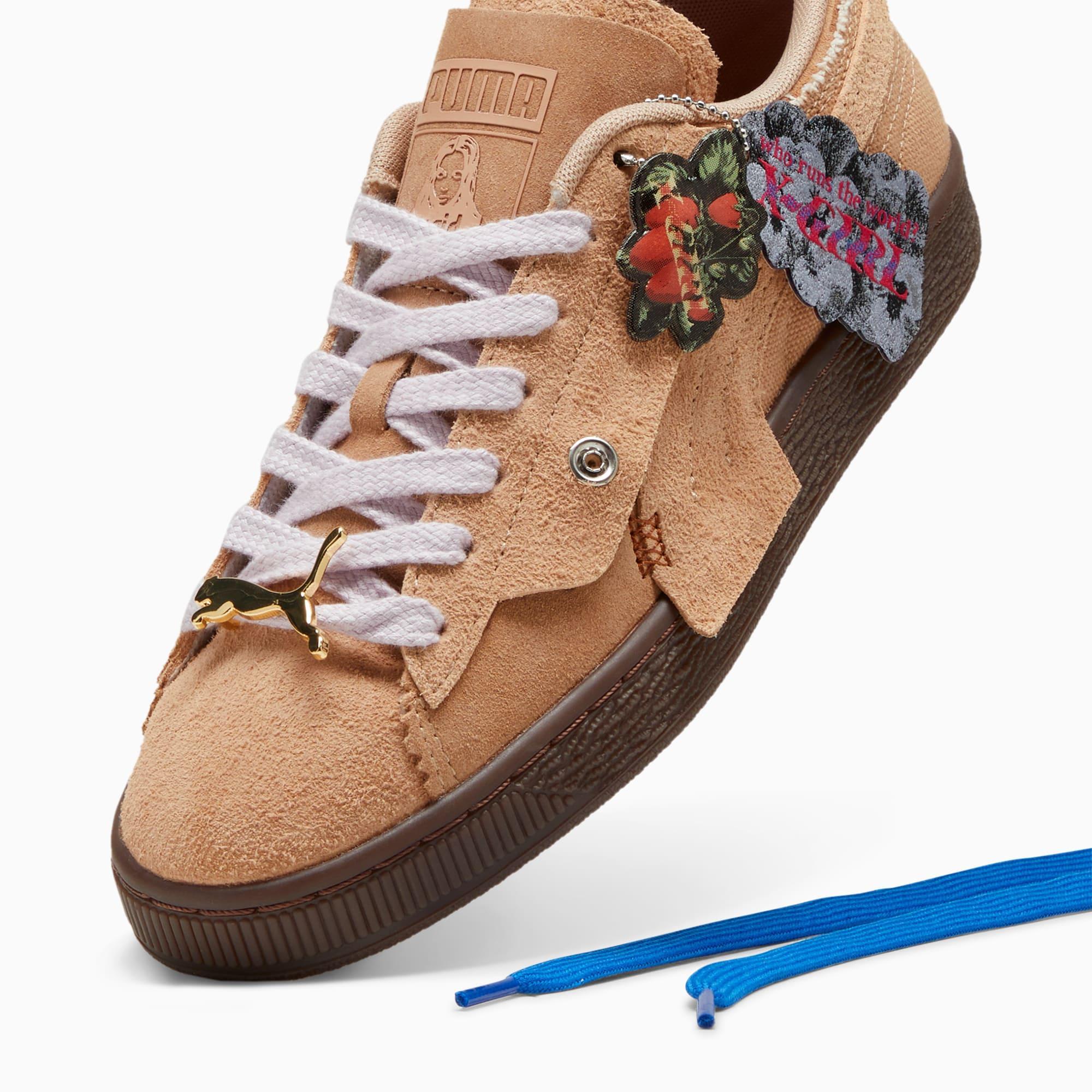 PUMA x X-GIRL Suede Women's Sneakers in Dusty Tan/Toasted Almond Product Image