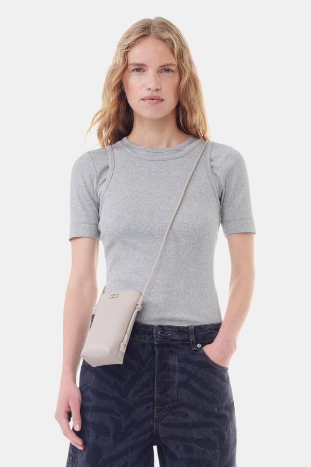 Light Grey GANNI Bou Crossbody Bag Product Image