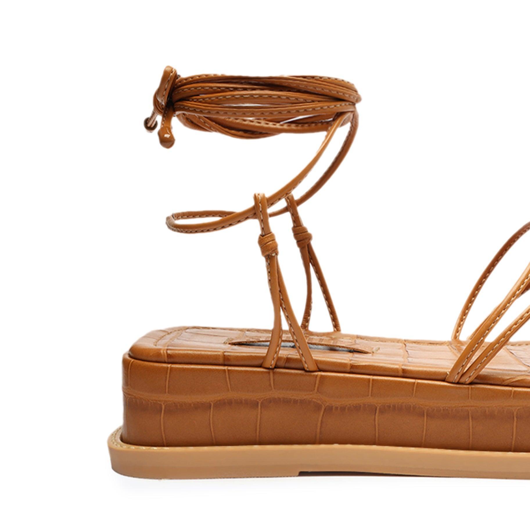 Athena Casual Sandal - 8 Golden Ochre Faux Leather Product Image