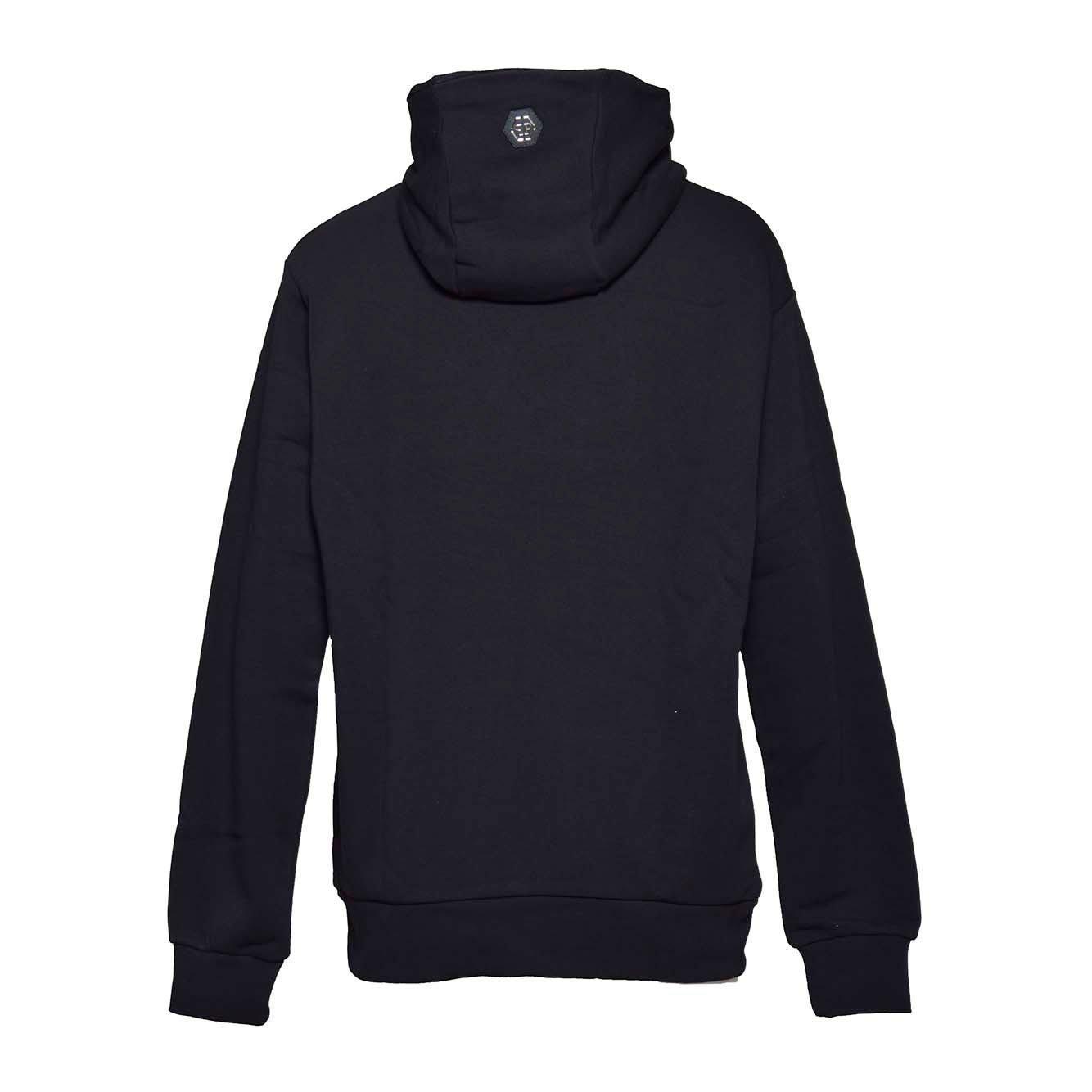 Embellished Logo-print Hoodie In Black Product Image