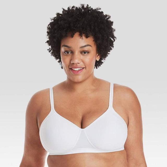 Hanes X-Temp Womens Wireless T-Shirt Bra White L Product Image