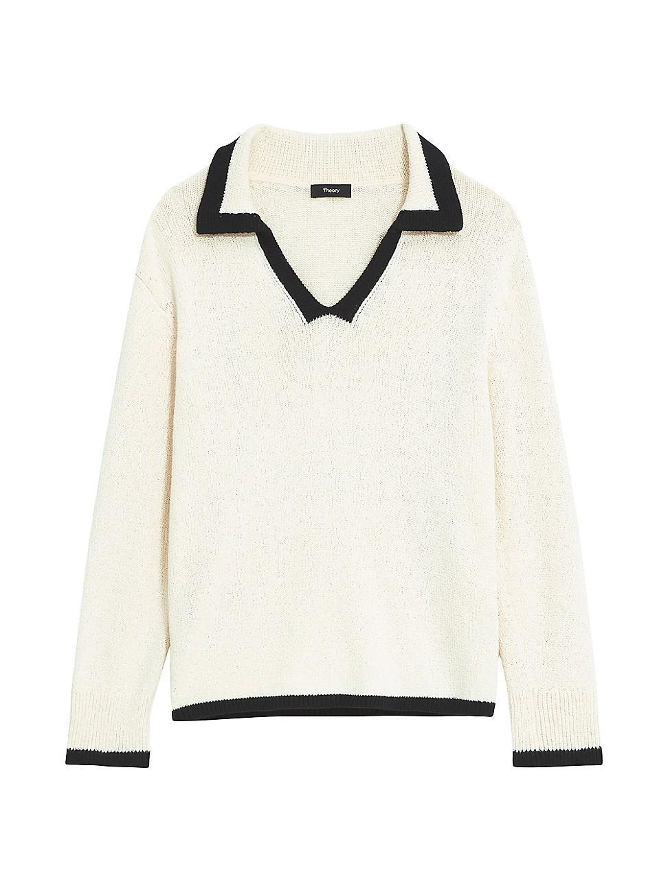 Theory Textured Collared Oversized Pullover Product Image