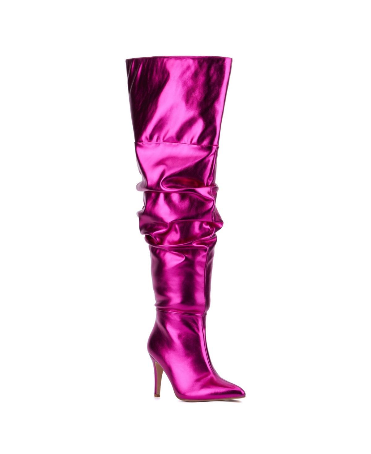 Womens Fashion to Figure Sana Scrunched Thigh-High Wide Width Boots Product Image