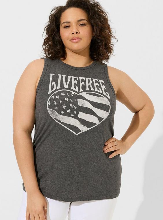 Live Free Fit Cotton Slash Tank Product Image