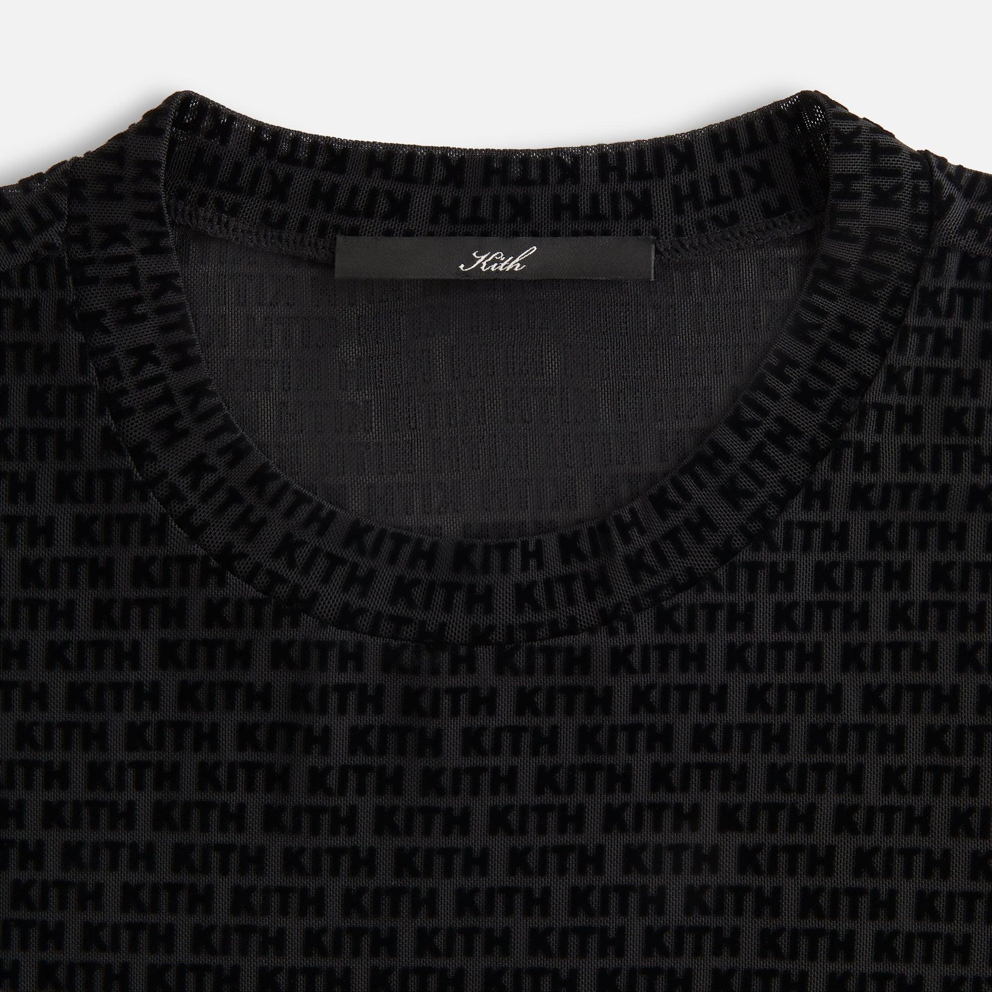 Kith Women Mulberry IV Monogram Mesh Tee - Black Female Product Image