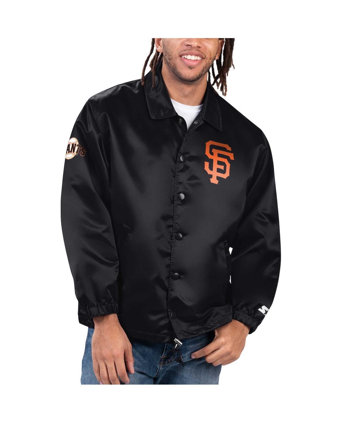 Mens Starter San Francisco Giants Option Route Satin Full-Snap Jacket Product Image