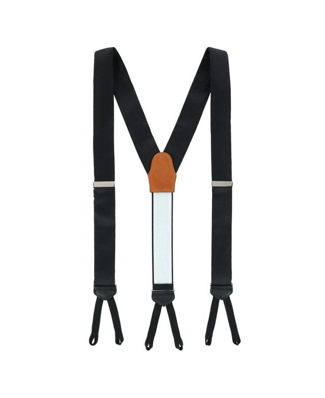 Mens Monte Bello Interlocked Silk Formal Brace Suspenders Product Image