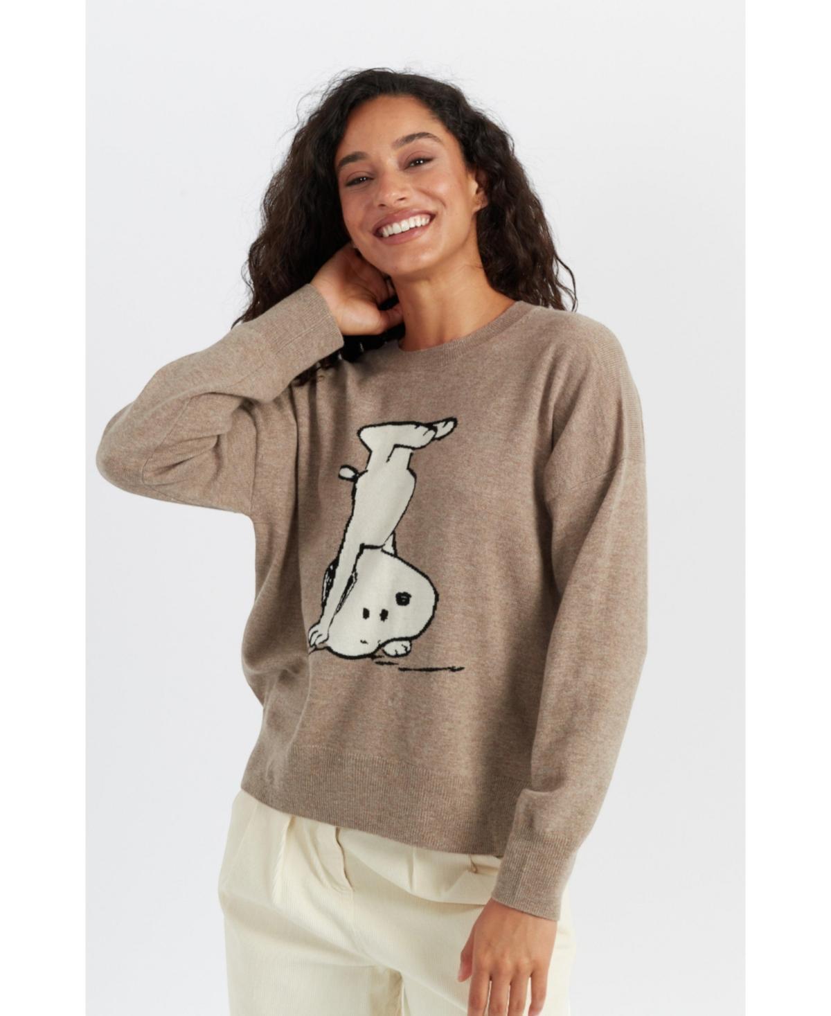 Chinti and Parker Womens Chinti & Parker Handstand Snoopy Wool & Cashmere Sweater Product Image