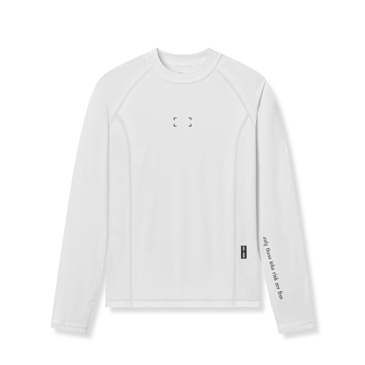 0908. WarpFlexx™ Compression Mock Neck Long Sleeve - White "Space Bracket" product image