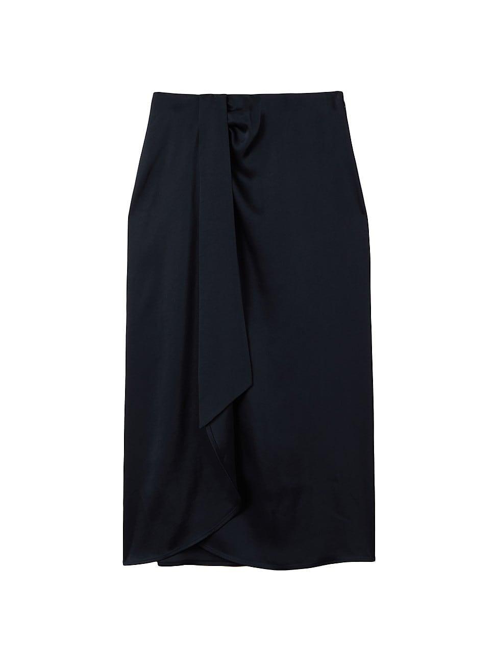 Womens Bella Draped Tie-Waist Midi-Skirt product image